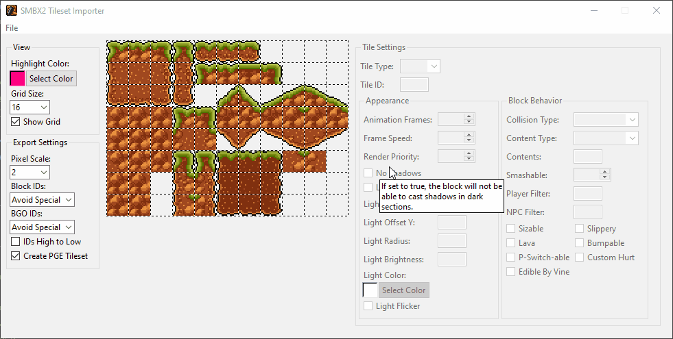 Demo of tile creation and editing